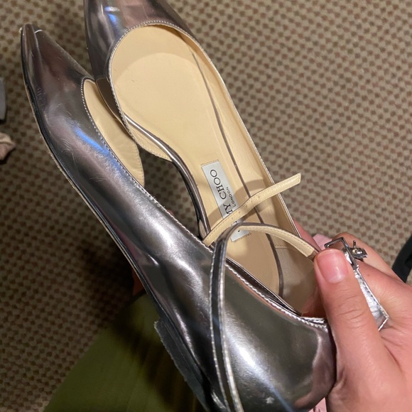 Jimmy Choo metallic Lucy flats - Picture 3 of 6